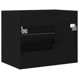 Berkfield Durable Bathroom Sink Cabinet Black Oak 60X38.5X48 Cm Engineered Wood - thumbnail 8