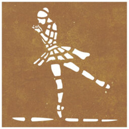 Vidaxl Garden Wall Decoration 55X55 Cm Corten Steel Ballet Dancer Design - thumbnail 4