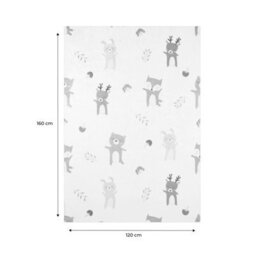 Sweeek - Children's Indoor Rug White With Animal Print Ravon 160X120X0.5 Cm - thumbnail 7