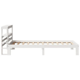 Berkfield Bed Frame With Headboard Without Mattress White 75X190 Cm Small Single - thumbnail 5
