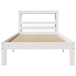 Berkfield Bed Frame With Headboard Without Mattress White 75X190 Cm Small Single - thumbnail 4