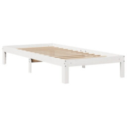 Berkfield Bed Frame With Headboard Without Mattress White 75X190 Cm Small Single - thumbnail 7