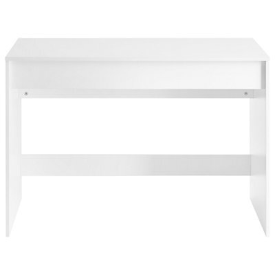 Wyld And Coco White Home Office Desk 110 X 50 Cm With Two Drawers And Shelves Scandinavian Style - image 1