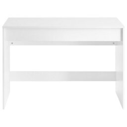 Wyld And Coco White Home Office Desk 110 X 50 Cm With Two Drawers And Shelves Scandinavian Style - thumbnail 1