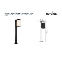 Nordlux Coupar Outdoor Aluminium Garden Post Weatherproof Black,mains - thumbnail 5
