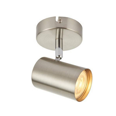 Luminosa Lighting Luminosa Arezzo 1 Light Spotlight Satin Chrome Effect, Chrome Plate, Gu10 - image 1