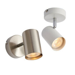 Luminosa Lighting Luminosa Arezzo 1 Light Spotlight Satin Chrome Effect, Chrome Plate, Gu10 - thumbnail 2