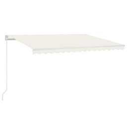 Berkfield Manual Retractable Awning With Led 400X300 Cm Cream - thumbnail 2