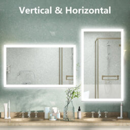 AVER-GROWTH Bathroom Mirror With Lights 3 Colour Led Demister Pad Anti-Fog Touch/wall Switch Dimmable Portrait/landscape 1000X600mm - thumbnail 6
