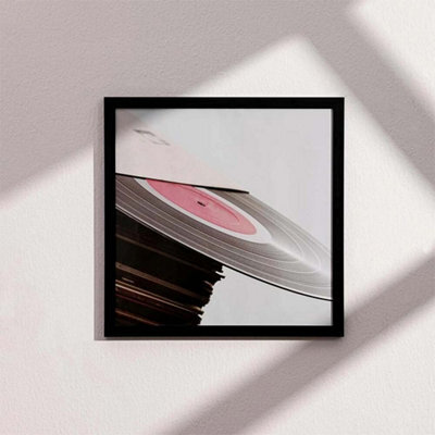 Black 12-Inch Vinyl Record Lp Album Cover Wall Display Frame For Home Decor - image 1