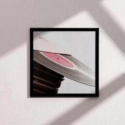 Black 12-Inch Vinyl Record Lp Album Cover Wall Display Frame For Home Decor