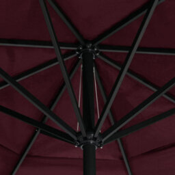 Berkfield Outdoor Parasol With Aluminium Pole 600 Cm Bordeaux Red - thumbnail 4