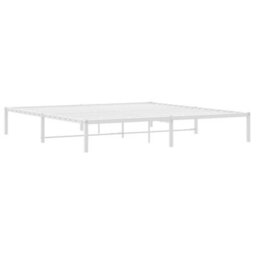 Berkfield Metal Bed Frame Without Mattress White 193X203Cm - thumbnail 7
