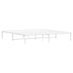 Berkfield Metal Bed Frame Without Mattress White 193X203Cm - thumbnail 4
