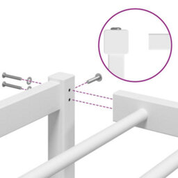 Berkfield Metal Bed Frame Without Mattress White 193X203Cm - thumbnail 8