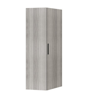 GoodHome Atomia Freestanding Matt Grey Oak Effect Particle Board Wardrobe (H)2250mm (W)1300mm (D)580mm - image 1