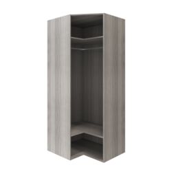 GoodHome Atomia Freestanding Matt Grey Oak Effect Particle Board Wardrobe (H)2250mm (W)1300mm (D)580mm - thumbnail 3