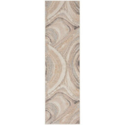 Cream Grey Abstract Modern Living Room Bedroom & Dining Room Rug-274Cm X 366Cm - thumbnail 9