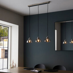 Luminosa Lighting Luminosa Caspa Bar Pendant Ceiling Lamp, Bright Nickel Plate, Mirrored Glass - thumbnail 3