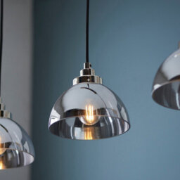 Luminosa Lighting Luminosa Caspa Bar Pendant Ceiling Lamp, Bright Nickel Plate, Mirrored Glass - thumbnail 5