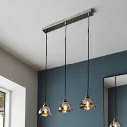 Luminosa Lighting Luminosa Caspa Bar Pendant Ceiling Lamp, Bright Nickel Plate, Mirrored Glass - thumbnail 4