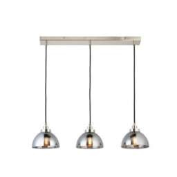 Luminosa Lighting Luminosa Caspa Bar Pendant Ceiling Lamp, Bright Nickel Plate, Mirrored Glass - thumbnail 1