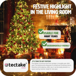 Tectake Christmas Tree - Artificial Christmas Tree With Injection-Moulded Needles And Bendable Branches - 180 Cm - Green - thumbnail 7