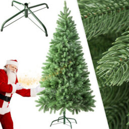 Tectake Christmas Tree - Artificial Christmas Tree With Injection-Moulded Needles And Bendable Branches - 180 Cm - Green - thumbnail 1