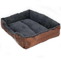 Actiaspet Faux Fur Pet Bed Brown/grey Medium - thumbnail 4