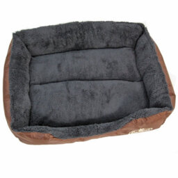 Actiaspet Faux Fur Pet Bed Brown/grey Medium - thumbnail 6
