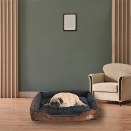Actiaspet Faux Fur Pet Bed Brown/grey Medium - thumbnail 3
