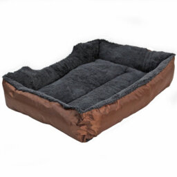 Actiaspet Faux Fur Pet Bed Brown/grey Medium - thumbnail 5