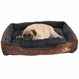 Actiaspet Faux Fur Pet Bed Brown/grey Medium - thumbnail 2