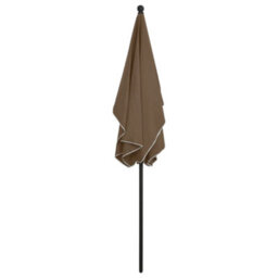 Berkfield Durable Garden Parasol With Pole 210X140 Cm Taupe - thumbnail 4