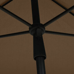 Berkfield Durable Garden Parasol With Pole 210X140 Cm Taupe - thumbnail 5