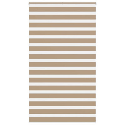 Berkfield Zebra Blind Sand Brown 120X230 Cm Fabric Width 115.9 Cm Polyester - image 1