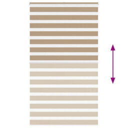 Berkfield Zebra Blind Sand Brown 120X230 Cm Fabric Width 115.9 Cm Polyester - thumbnail 5