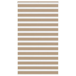 Berkfield Zebra Blind Sand Brown 120X230 Cm Fabric Width 115.9 Cm Polyester