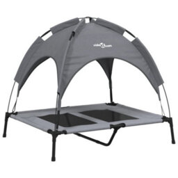 Walplus Dog Bed With Canopy Anthracite Oxford Fabric And Steel - thumbnail 2