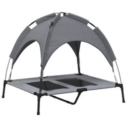 Walplus Dog Bed With Canopy Anthracite Oxford Fabric And Steel - thumbnail 6