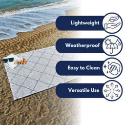 Marco Paul Grey Large Al Fresco Indoor Outdoor Patterned Rug - thumbnail 5