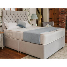 Divan Base Direct Opal Deluxe Orthopaedic Sprung Divan Bed Set 4Ft Small Double  - Plush Light Silver - thumbnail 1