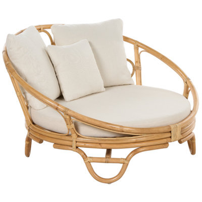 Beliani Garden Daybed Rossano Rattan Natural - image 1