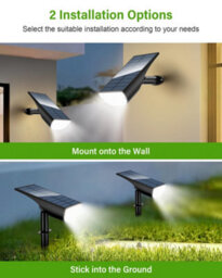 Amorly 1 Pack Solar Lights Outdoor Waterproof Ip65,landscape Lighting For Garden Yard Pathway Decor, Outdoor Decor, Cool White - thumbnail 6