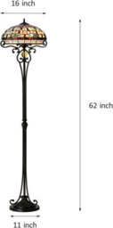 Belofay Tiffany Floor Lamps, Stained Glass Handmade Tiffany Lights Floor Lamps For Bedrooms Living Room And Lounge - thumbnail 2