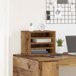 Walplus Desk Organiser Old Wood 36 X 26 X 29.5 Cm Engineered Wood - thumbnail 4