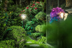 CGC Lighting Cgc Black Curved Post Bollard Coach Lantern Outdoor Garden Light - thumbnail 3