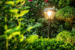 CGC Lighting Cgc Black Curved Post Bollard Coach Lantern Outdoor Garden Light - thumbnail 2