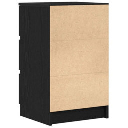 Vidaxl Bedside Cabinets With 3 Drawers 2 Pcs Black 39X35X65 Cm Bedside Cabinets - thumbnail 9