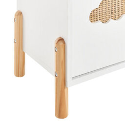 Wyld And Coco Brightnest Cloud Motif Bookcase, White Mdf With Pine Legs, W60 X D30 X H111Cm - thumbnail 8